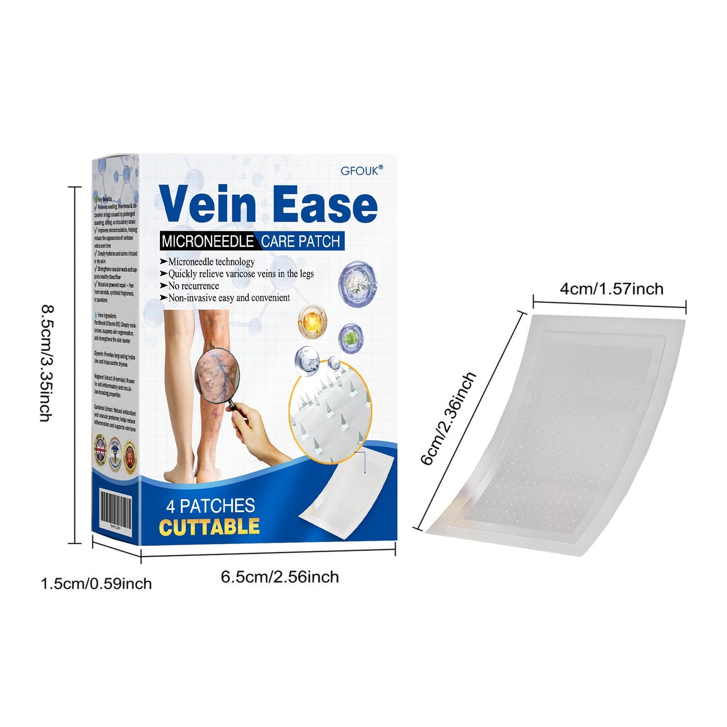 🇿🇦👨⚕️📌GFOUK® VeinEase Microneedle Care Patch⚡Instant Relief, Long-Term Results