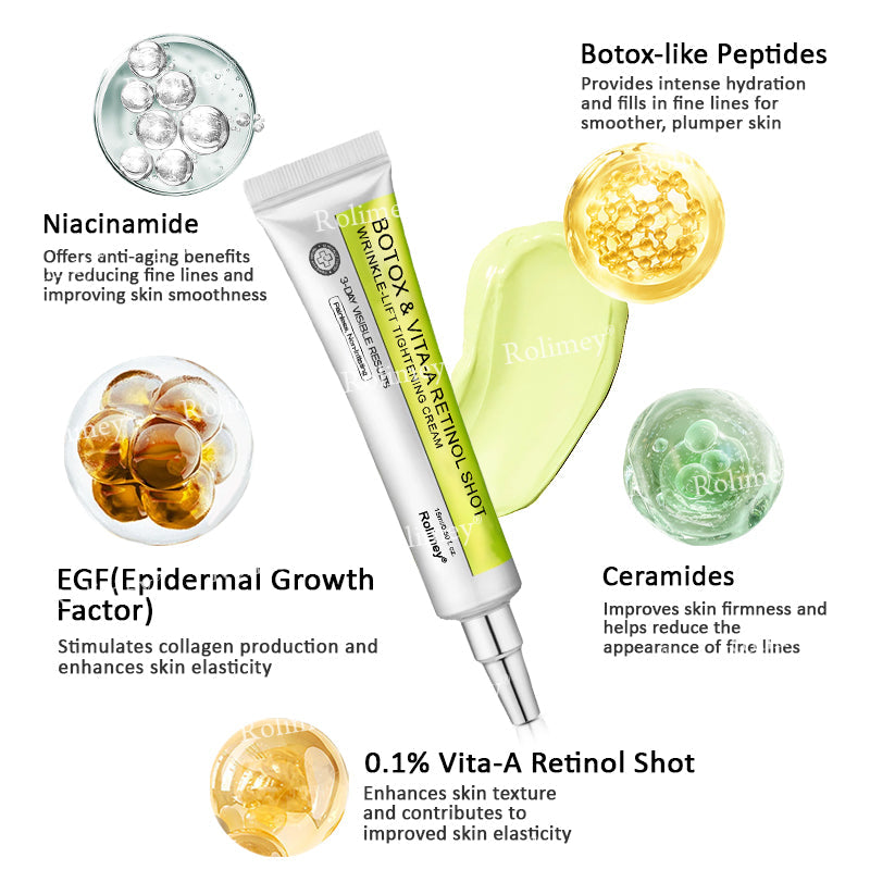 👨‍⚕️💛Made and shipped from South Africa💫Rolimey® Botox & Vita-A Retinol Shot Wrinkle-Lift Tightening cream - Last Day Promotion 70% OFF
