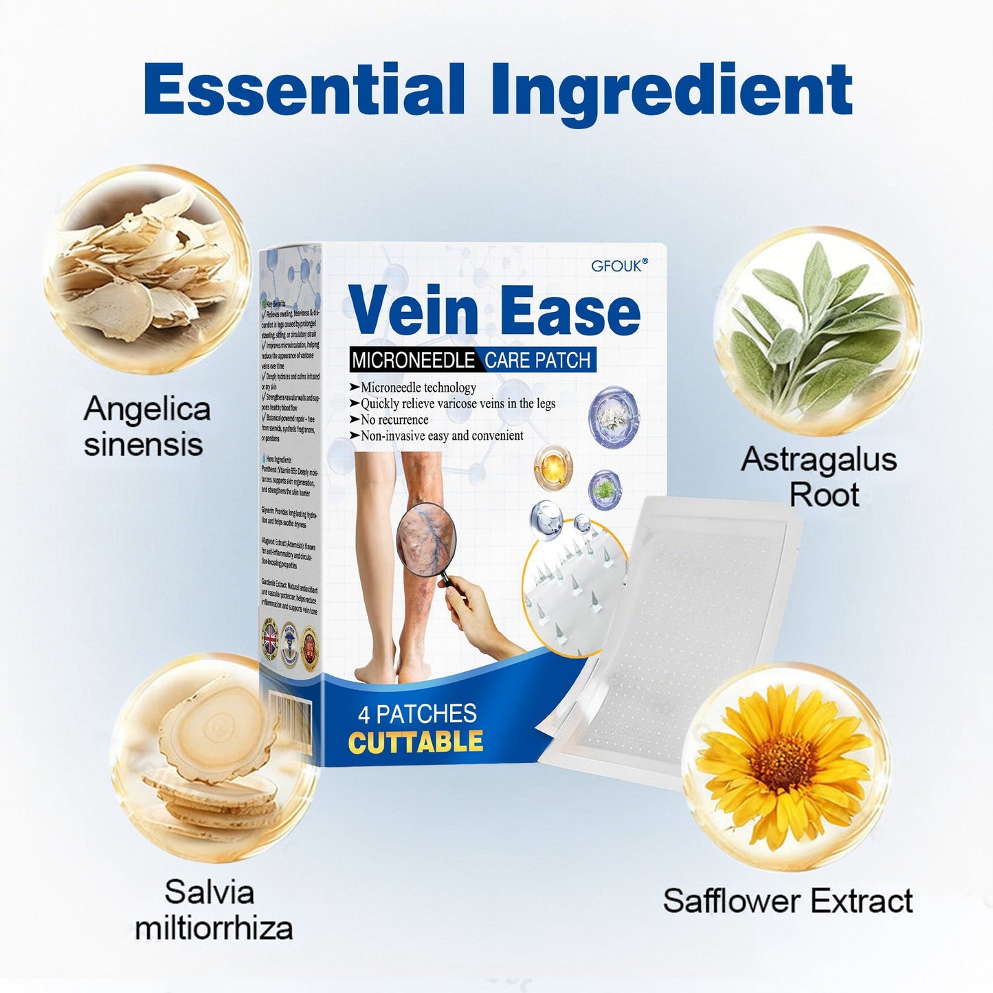 🇿🇦👨‍⚕️💥GFOUK® VeinEase Microneedle Care Patch⚡Instant Relief, Long-Term Results